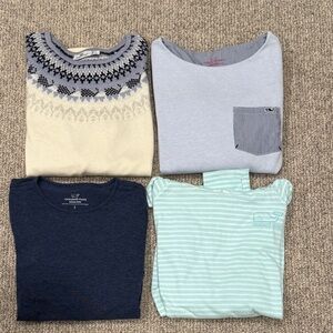 Nearly new!! Girls Vineyard Vines. Size L. Assorted Sweaters and Tops. All LS.